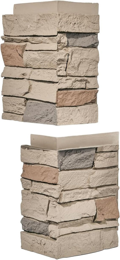 Desert Yellow Faux Stone Outside Corner Panels 23.6" Combined Interlocking - Image 2