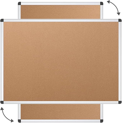 VIZ-PRO Large Cork Bulletin Board, 60 X 36 Inches, Wall-Mounted Corkboard - Image 2