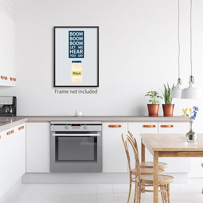 Kitchen Canvas Wall Art Vintage Mayonaise Jar Prints Funny Kitchen Signs - Image 5
