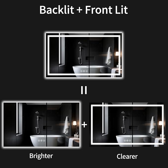 36"x72" LED Bathroom Mirror - Image 2