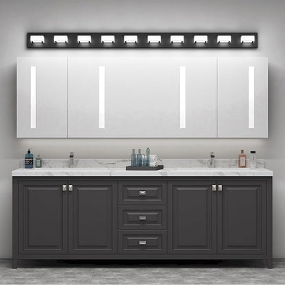 Ralbay 66inch Matte Black Bathroom Vanity Lights Metal Acrylic LED Modern Black - Image 6