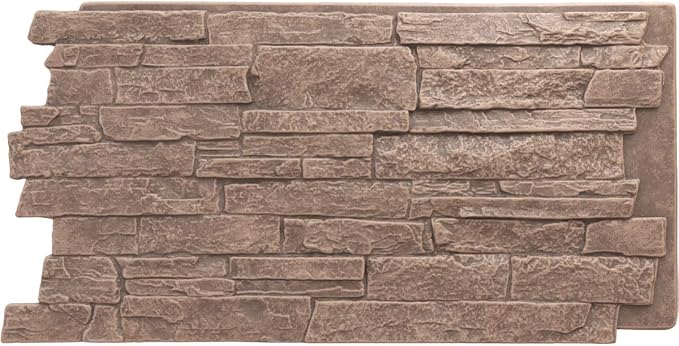 EverStone Acadia Ledge Faux Stone Panel, North Hill Color by EkenaMillwork