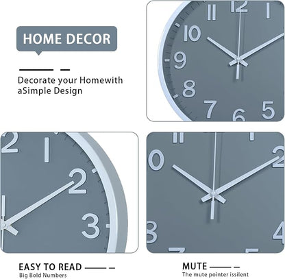 Wall Clocks Battery Operated 8 inch Modern Wall Clock, Silent Non Ticking Wall - Image 3