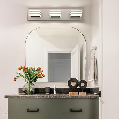 Brushed Nickel Vanity Lights for Bathroom Light Fixtures Adjust 3 Colors Modern - Image 3