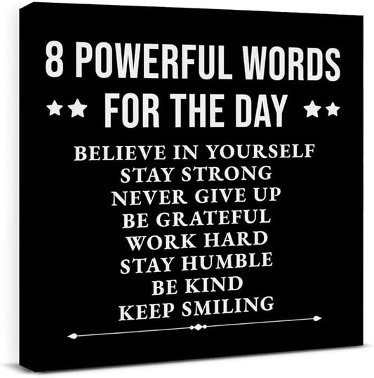 Inspirational Wall Decor, Motivational Canvas Painting Wall Art by VAHATAN