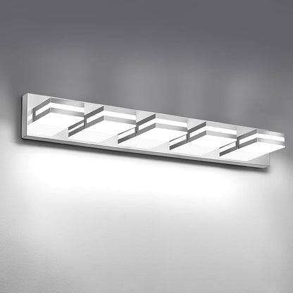 IZORRO LED Modern Bathroom Lights Fixtures, Chrome Acrylic Wall Lighting by IZORRO