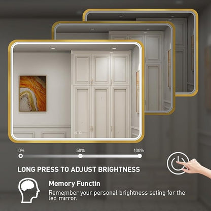40x30 Inch LED Bathroom Mirror - Image 4