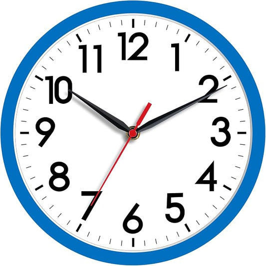AKCISOT Wall Clock 8 Inch Silent Non-Ticking Modern Clocks Battery Operated by Akcisot