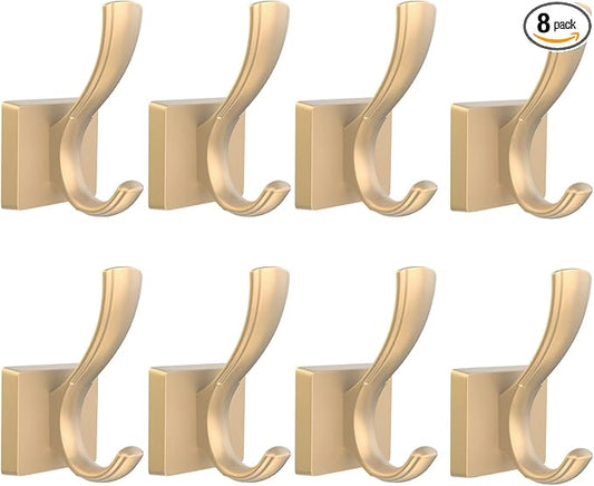 TOFIIGREM Gold Towel Hooks for Wall, Heavy Duty Thick Metal Bathroom Coat Hooks by TOFIIGREM