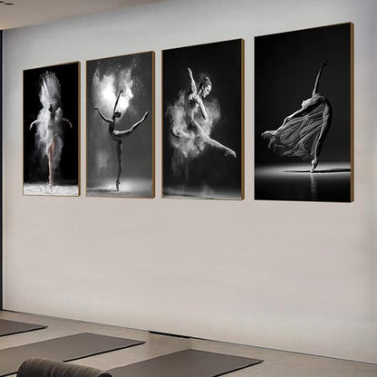 NCYEL Black and white ballet wall art dancer poster beautiful girl bedroom - Image 3