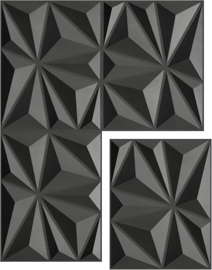 WOWSTAR 31 Sq.Ft. 24-Pack 3D Wall Panels Diamond by WOWSTAR