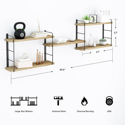 MXCSE Wall Shelves, Wall Mounted Bookshelves, DIY Floating Shelves - Image 3