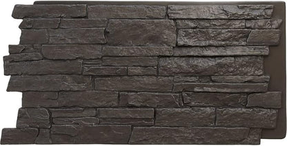EverStone Acadia Ledge Faux Stone Panel, River Moss Color by EkenaMillwork