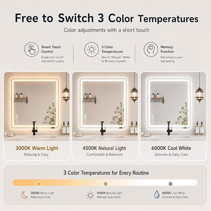 30" x 36" Led Bathroom Mirror - Image 4