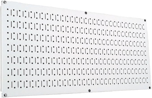 Wall Control Pegboard 16in x 32in Horizontal White Metal Pegboard Tool Board by Wall+Control