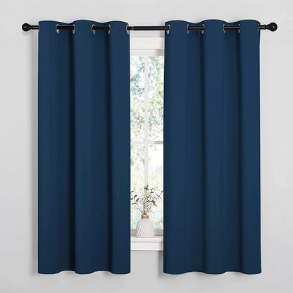 NICETOWN Room Darkening Curtains 63 inch Length 2 Panels, Thermal Insulated by NICETOWN