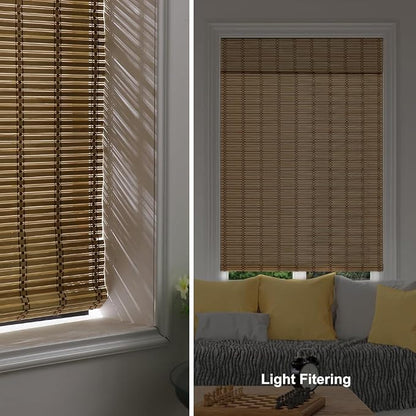 LUCKUP Cordless Bamboo Roman Shades, Roll Up Blinds - Image 5