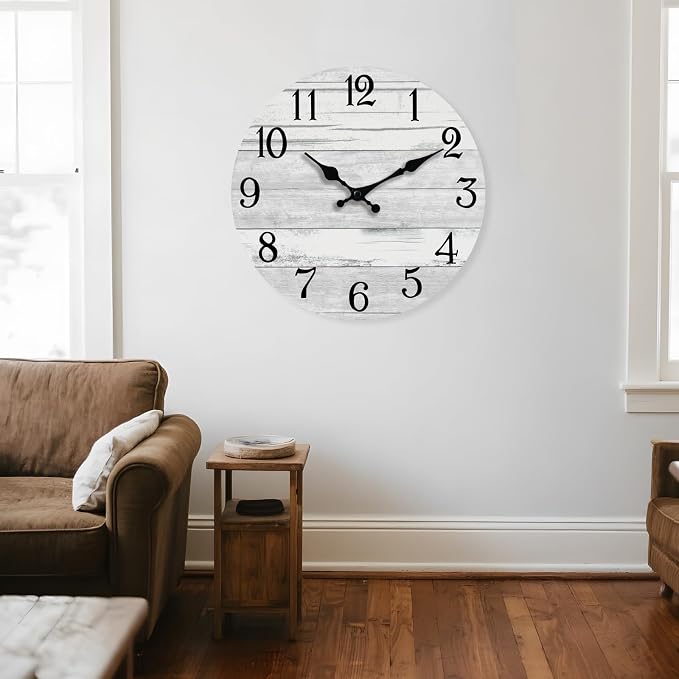 KECYET Wall Clock Battery Operated 16 Inch Large Gray Silent Non Ticking - Image 5