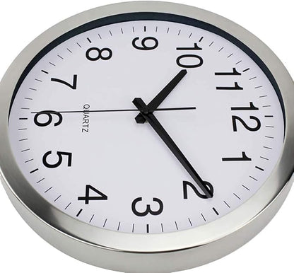SIN&MI Wall Clock Metal Frame Glass Cover Non-Ticking Number Quartz Wall Clock - Image 6