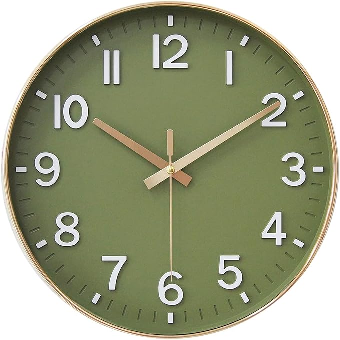 HZDHCLH Wall Clocks Battery Operated, 12 inch Silent Non Ticking Modern Wall by HZDHCLH