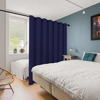 ChrisDowa Room Divider Curtain 96 Inches Long, Wide Blackout Sliding Door - Image 2