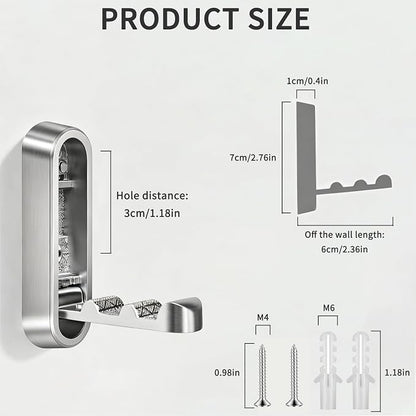 6PCS Foldable Wall Hooks, Zinc Alloy Flip Down Hooks, Retractable Wall Hooks - Image 8
