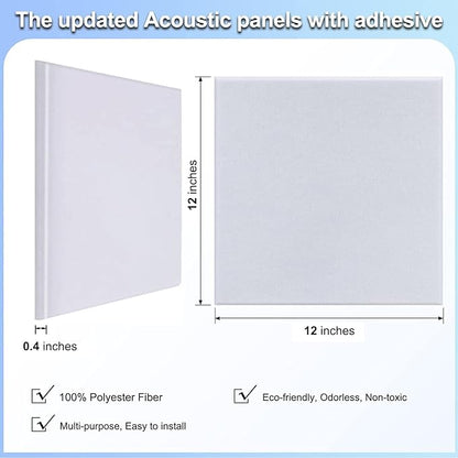 18 Pack Acoustic Panels-12"X12"X 0.4"Soundproof Wall Panels, High-Density Sound - Image 4