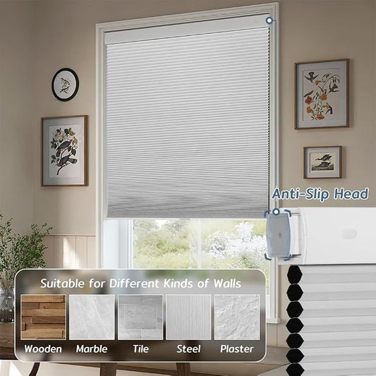 SEEYE No Drill Cordless Cellular Shades, Thermal Insulated Noise Reduction - Image 2