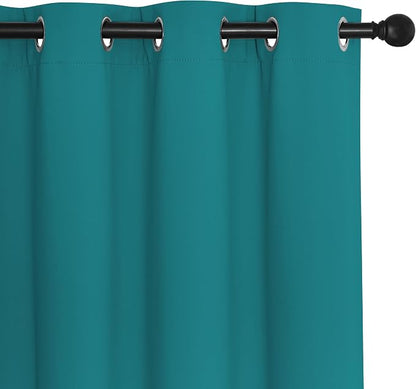 NICETOWN Peacock Teal Blackout Curtains - Image 7