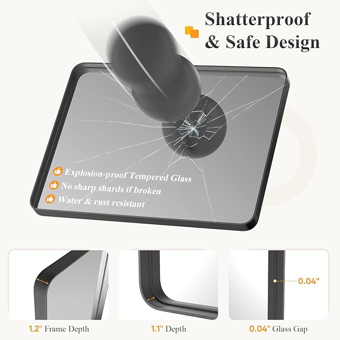 NEWBULIG 24X32 Inch Bathroom Mirror - Image 4