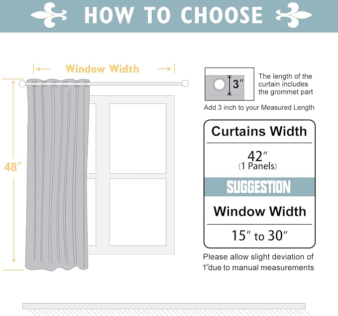 ChrisDowa Blackout Curtains 48 inches Long - Image 6