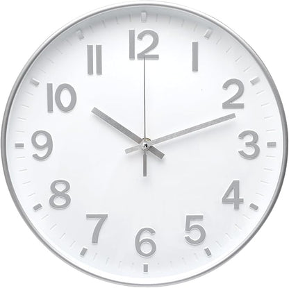 Wall Clock Modern Simple Quartz Decorative Clock Non-Ticking Silent Battery by BAKBRAND
