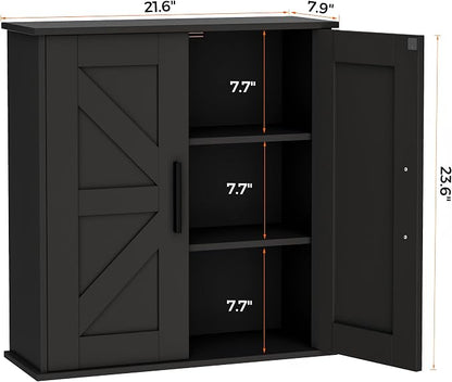 Homleke Bathroom Wall Cabinet, Over Toilet Storage Cabinet - Image 3