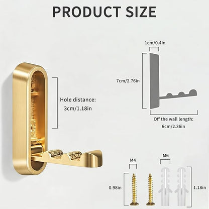 6PCS Foldable Wall Hooks, Zinc Alloy Flip Down Hooks, Retractable Wall Hooks - Image 8
