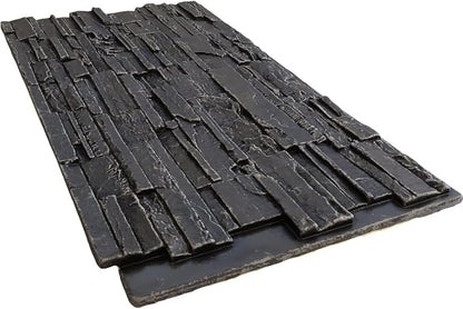 EverStone Cascade Faux Stone Panel, 48 5/8"W x 24 3/4"H x 1 1/4"D, Dark River - Image 6