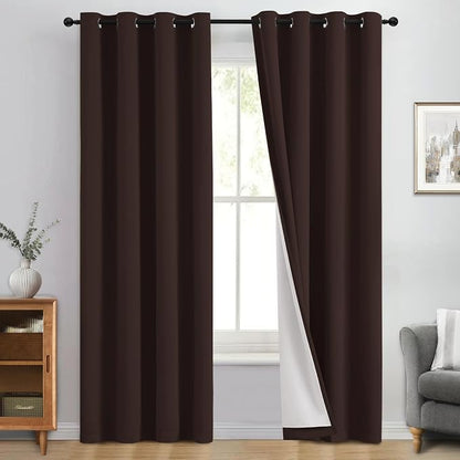 Yakamok 100% Blackout Curtain Panels 84 inches Cold and Light Blocking Drapes by Yakamok