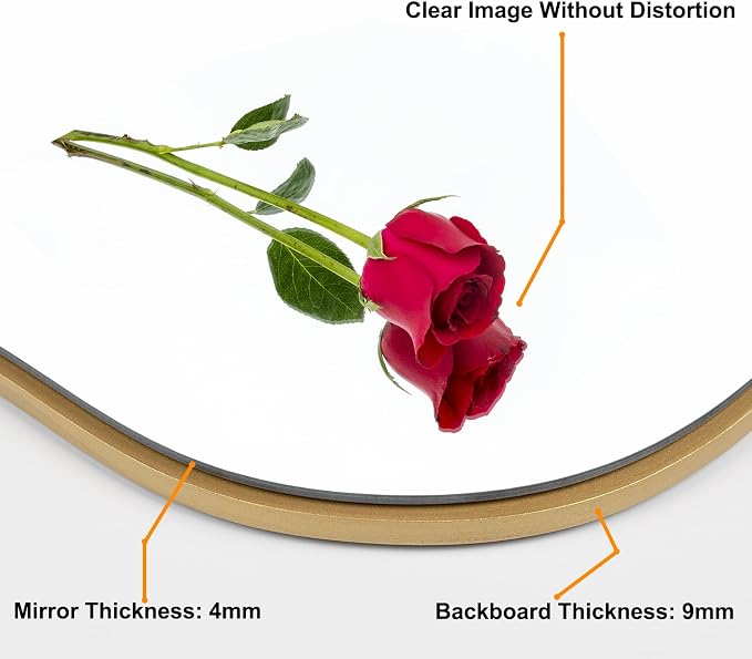 BOMINICA Irregular Wall Mirror Asymmetrical Mirror, Decorative Wall Mirror - Image 5
