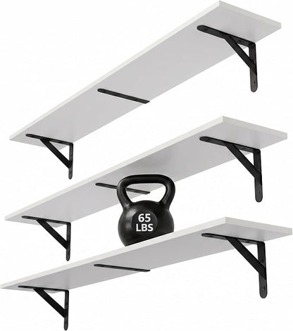 WOPITUES Floating Shelves for Wall 32″W x 8″D, Long Wall Mounted Shelves Set of by WOPITUESOfficial