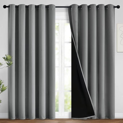 Yakamok 100% Grey Blackout Curtains by Yakamok