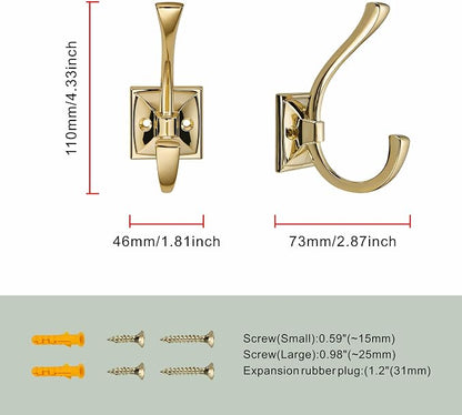 TUNNY 5 Pack Antique Design Wall Hanging Coat Hooks - Image 2