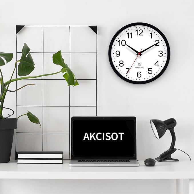 AKCISOT Atomic Black Wall Clock Analog Clocks - Image 2