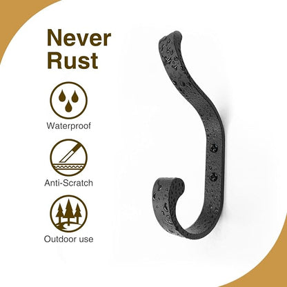 bussdis Wall-Mount Coat Hooks, Heavy Duty 30LB Hooks - Image 6
