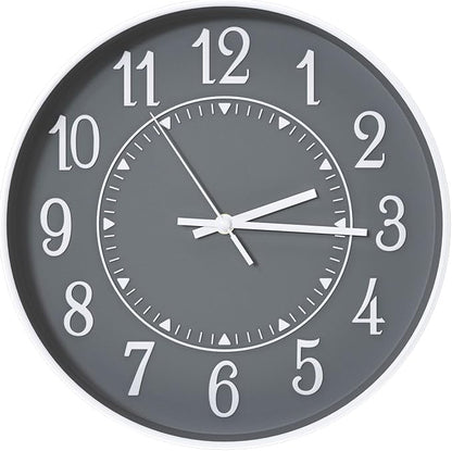 Wall Clock Modern Non-Ticking Battery Operated Silent Wall Clocks Simple Style by BAKBRAND