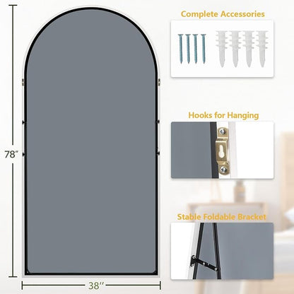 Dewfig Arched Full Length Mirror, Oversized Full Body Mirrors - Image 5