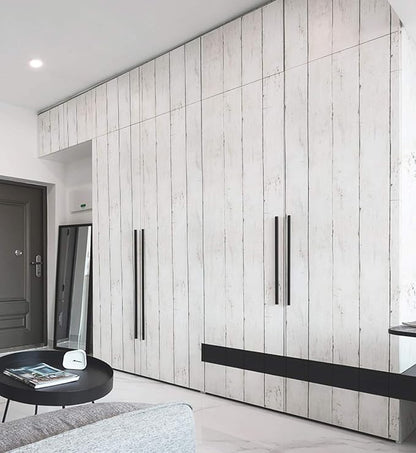 CiCiwind 393"X17.7"Wood Peel and Stick Wallpaper White Wood Wallpaper Self - Image 5