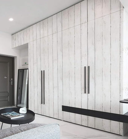 CiCiwind 393"X17.7"Wood Peel and Stick Wallpaper White Wood Wallpaper Self - Image 5