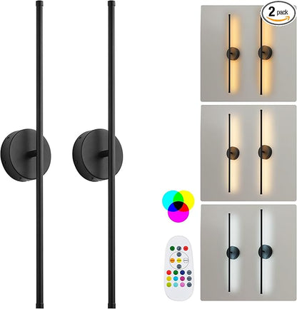 KARTOOSH Battery Operated Wall Sconces, Warm White/Natural White/Daylight/RGB by KARTOOSH