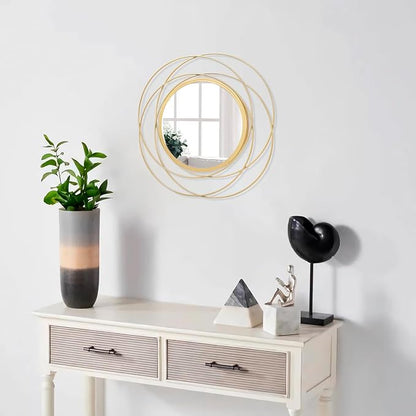 Mirrors for Wall Gold Circular Art Classic Metal Iron Frame Wall Mirror Decor - Image 5