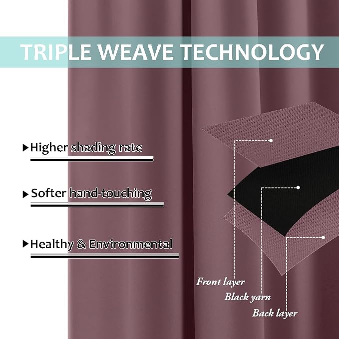 NICETOWN 100% Blackout Short Curtains - Image 6