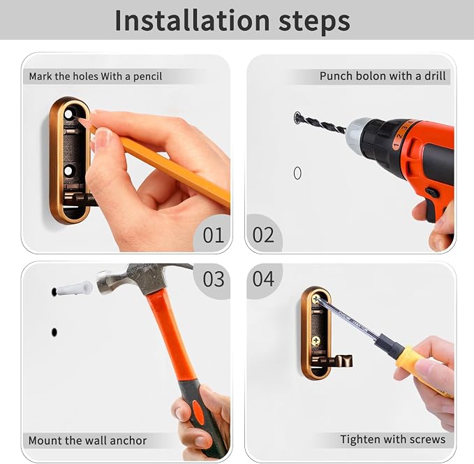 2PCS Foldable Wall Hooks, Flip Down Design - Image 7